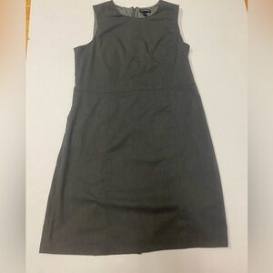 Lands' End Charcoal Sleeveless Midi Dress Academia/Preppy/Modest